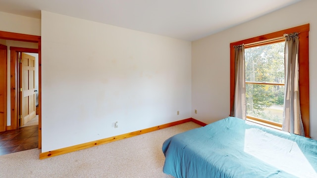 view of carpeted bedroom