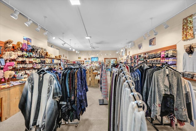 spacious closet featuring ceiling fan