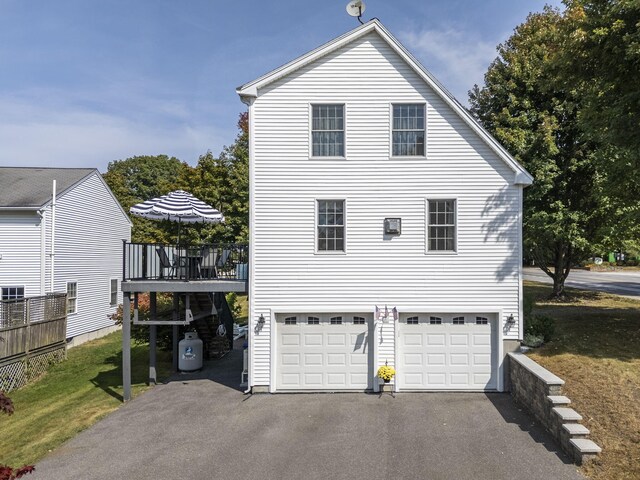 view of home's exterior featuring a garage