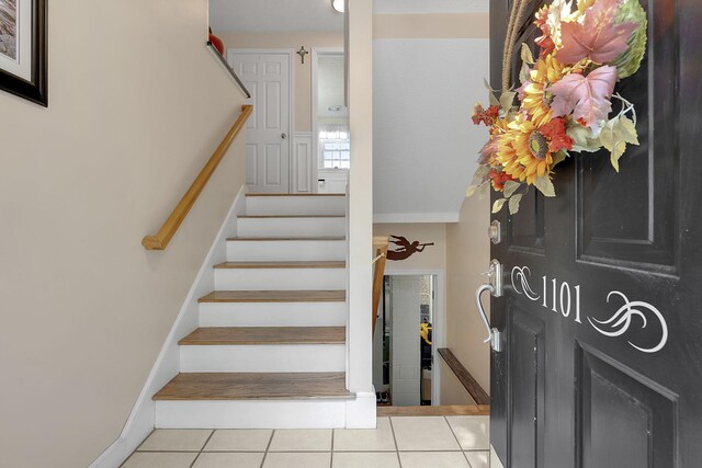 interior space featuring tile patterned floors