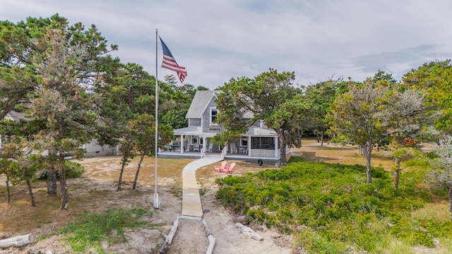 exterior space with a porch