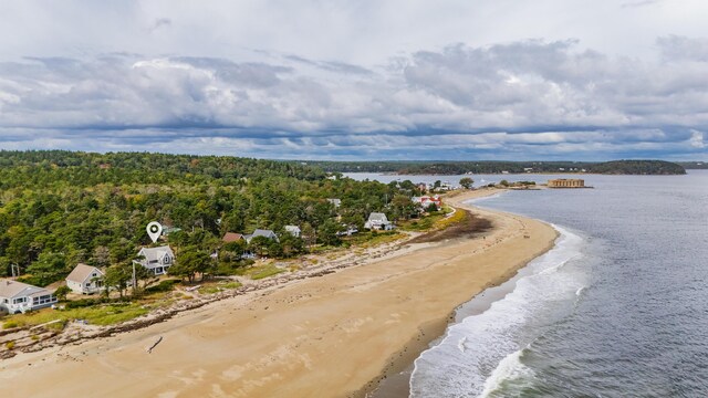 exterior space with a view of the beach and a water view