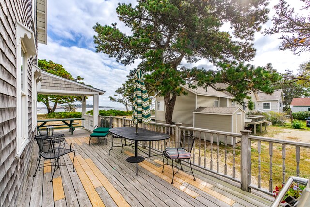 view of wooden terrace