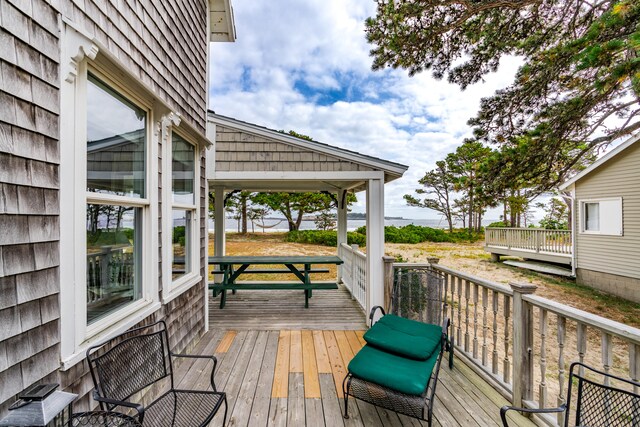 view of wooden deck