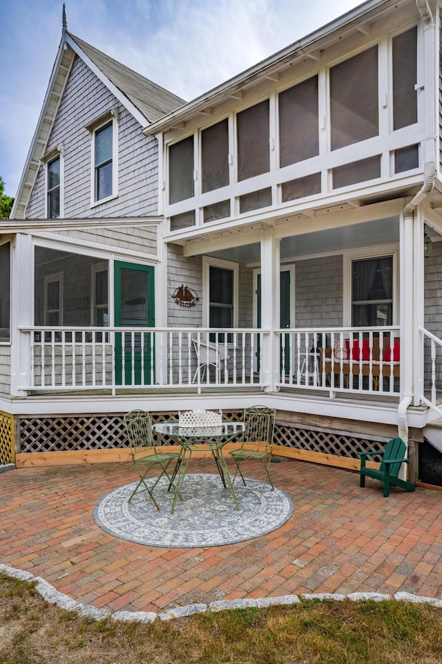 back of house featuring a patio