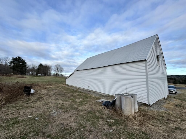 view of pole building