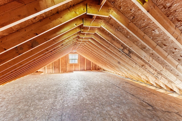 view of attic