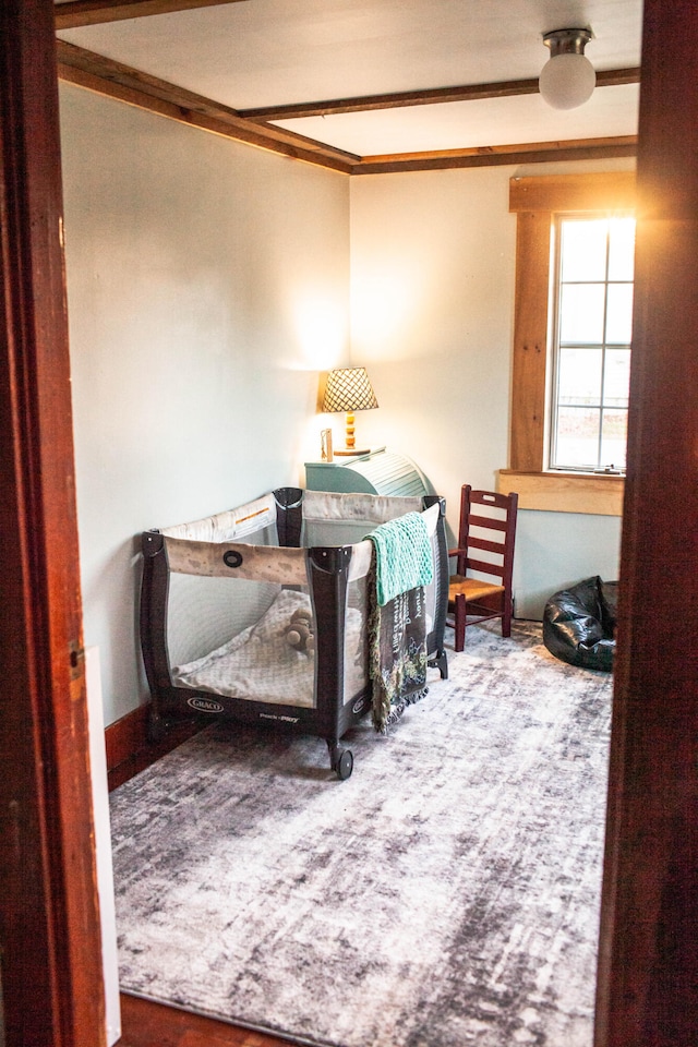 bedroom featuring ornamental molding