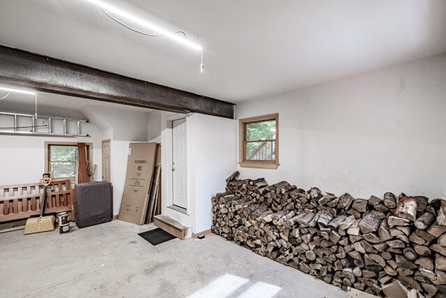 interior space with a wealth of natural light and concrete flooring