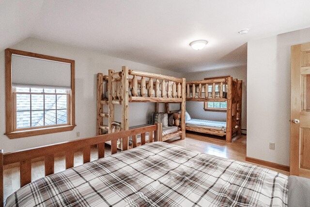 bedroom featuring hardwood / wood-style floors