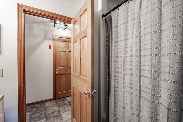 bathroom with walk in shower