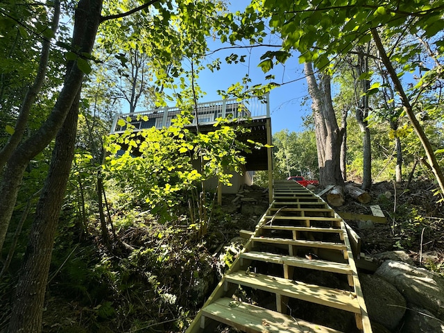 view of stairs