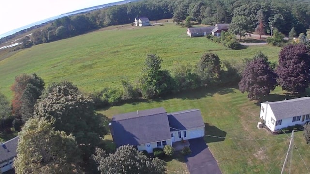 aerial view with a rural view