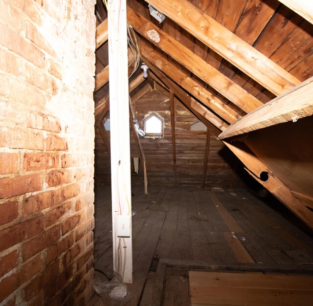 view of attic