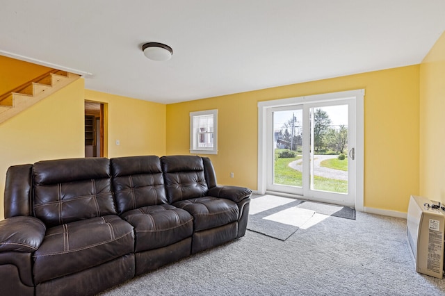 view of carpeted living room