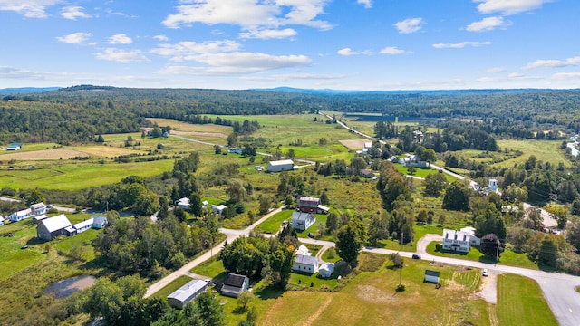 bird's eye view featuring a rural view