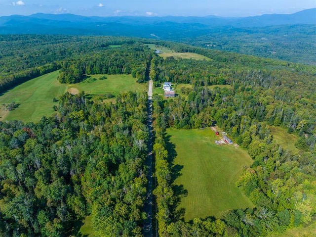 aerial view featuring a mountain view