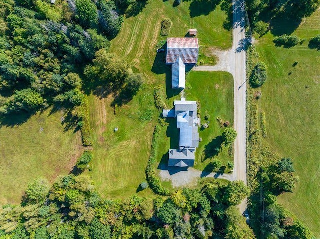 drone / aerial view with a rural view