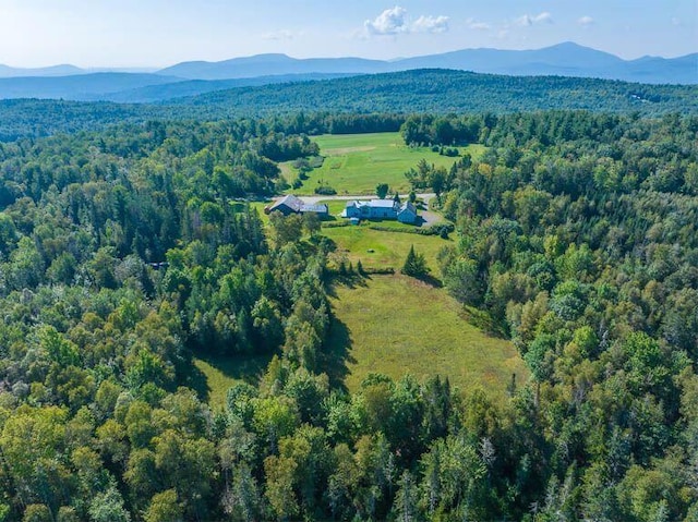 aerial view featuring a mountain view