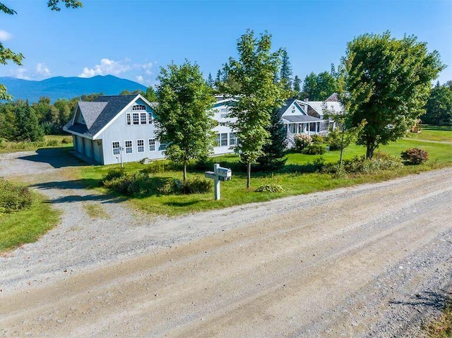 view of street with a mountain view