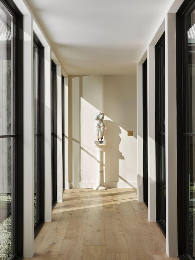 76 N St, Kennebunkport, ME 04046 - corridor featuring a wealth of natural light and wood finished floors