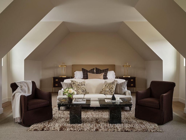 76 N St, Kennebunkport, ME 04046 - bedroom featuring baseboards and vaulted ceiling