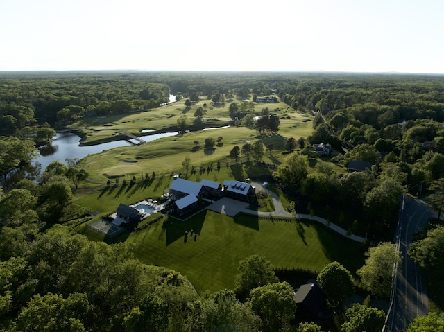 76 N St, Kennebunkport, ME 04046 - drone / aerial view with a water view