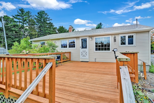 view of wooden deck