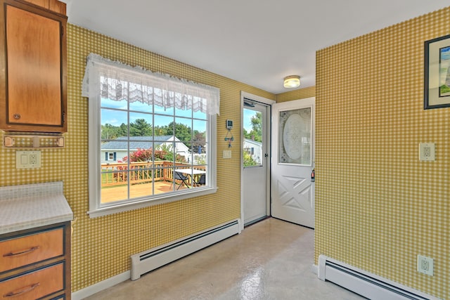 entryway featuring a baseboard radiator