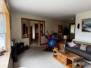 view of carpeted living room