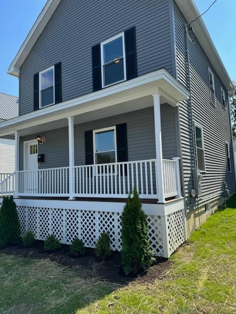 view of front of home with a porch