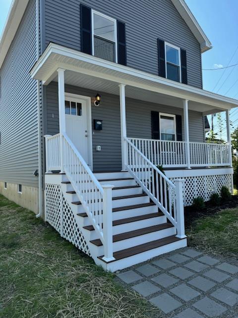 exterior space with covered porch