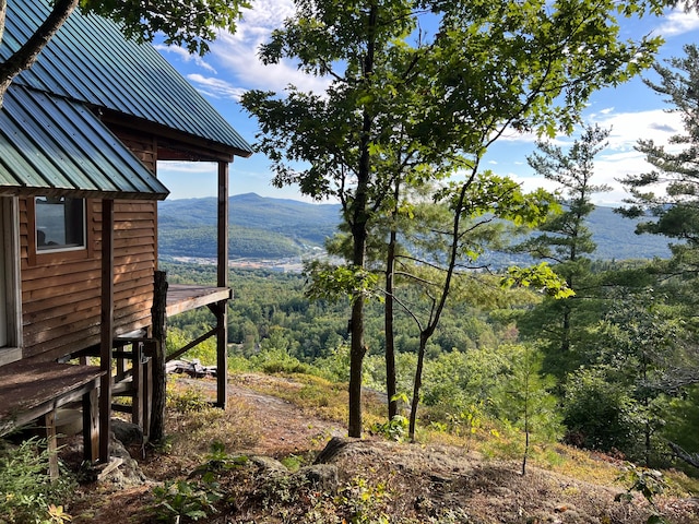 exterior space with a mountain view