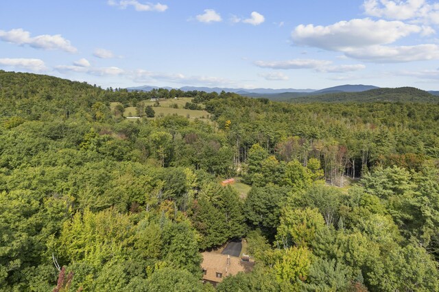 drone / aerial view with a mountain view