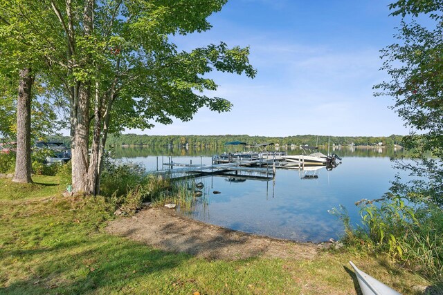 1270 Lakeview Dr Unit 23, China, ME 04358 - dock with a water view