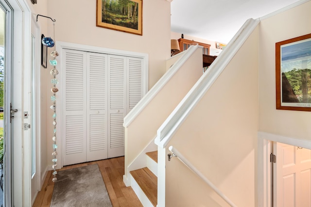 48 Camrock Dr, Rockport, ME 04856 - stairway with wood finished floors