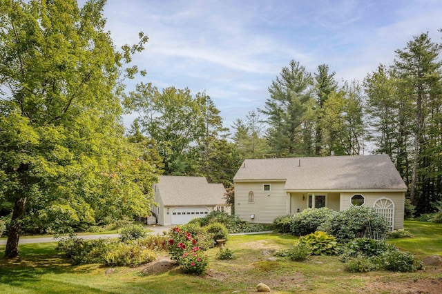 48 Camrock Dr, Rockport, ME 04856 - view of front of property with a front yard and an attached garage