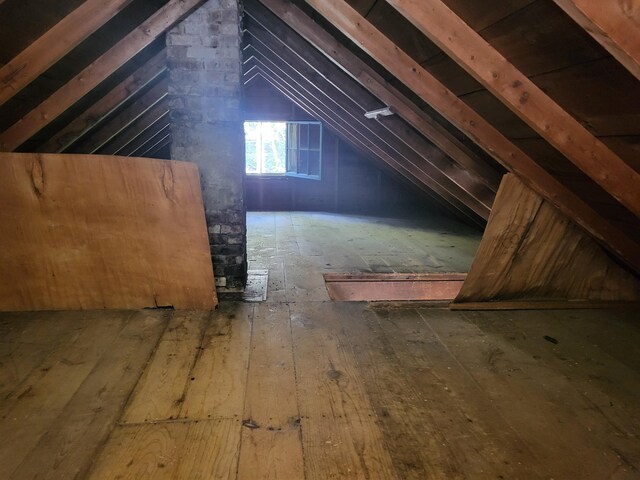 view of attic