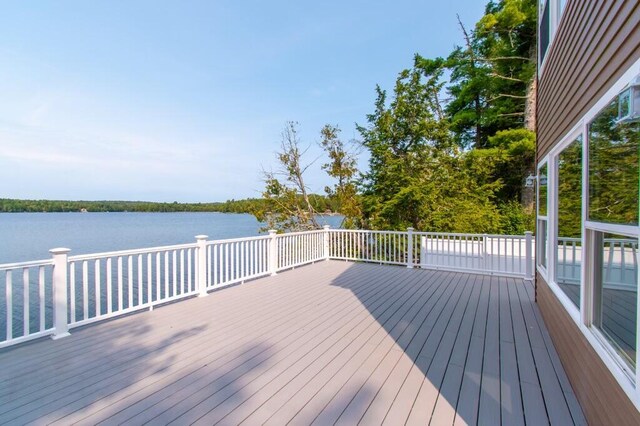 12 Sunset Ln, Otis, ME 04605 - deck featuring a water view