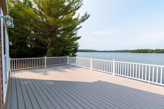 12 Sunset Ln, Otis, ME 04605 - wooden deck with a water view