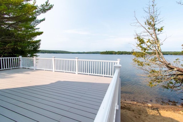 12 Sunset Ln, Otis, ME 04605 - wooden terrace with a water view
