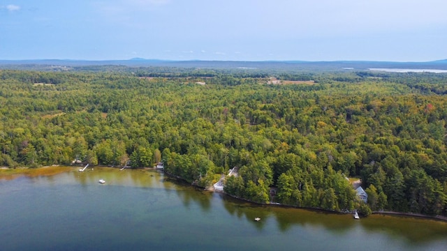 12 Sunset Ln, Otis, ME 04605 - birds eye view of property featuring a forest view and a water view