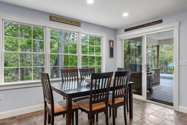 view of dining area