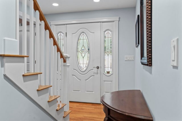 entryway featuring light hardwood / wood-style floors