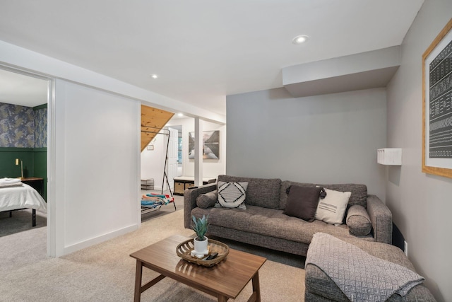 view of carpeted living room