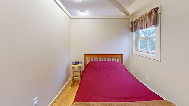 bedroom featuring hardwood / wood-style flooring