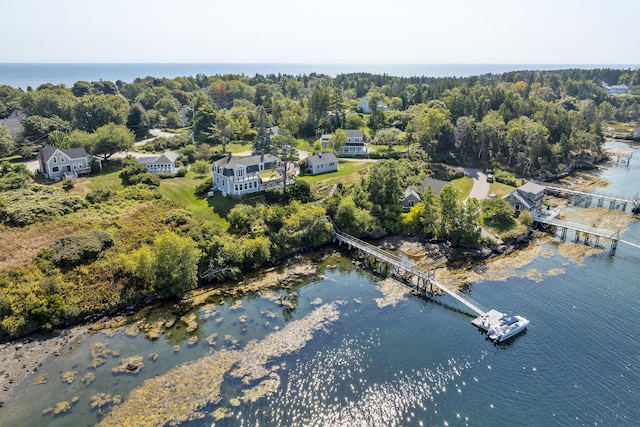 12 Steamboat Wharf Ln, Harpswell, ME 04079 - bird's eye view featuring a water view