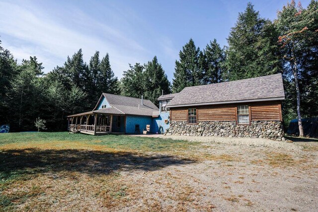 view of home's exterior featuring a lawn