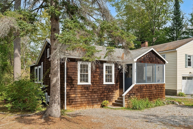 view of front of home with a garage