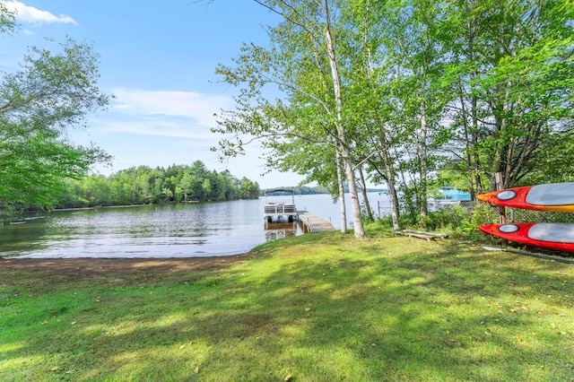 exterior space featuring a dock